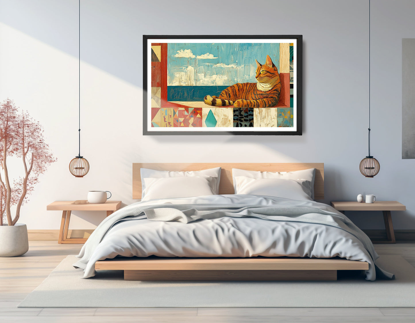 Orange Cat Ocean View Caribbean wall art view 69