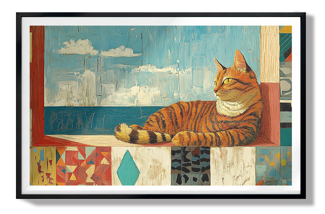 Orange Cat Ocean View Caribbean wall art view 67