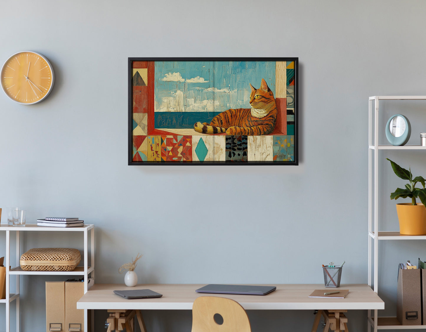 Orange Cat Ocean View Caribbean wall art view 30