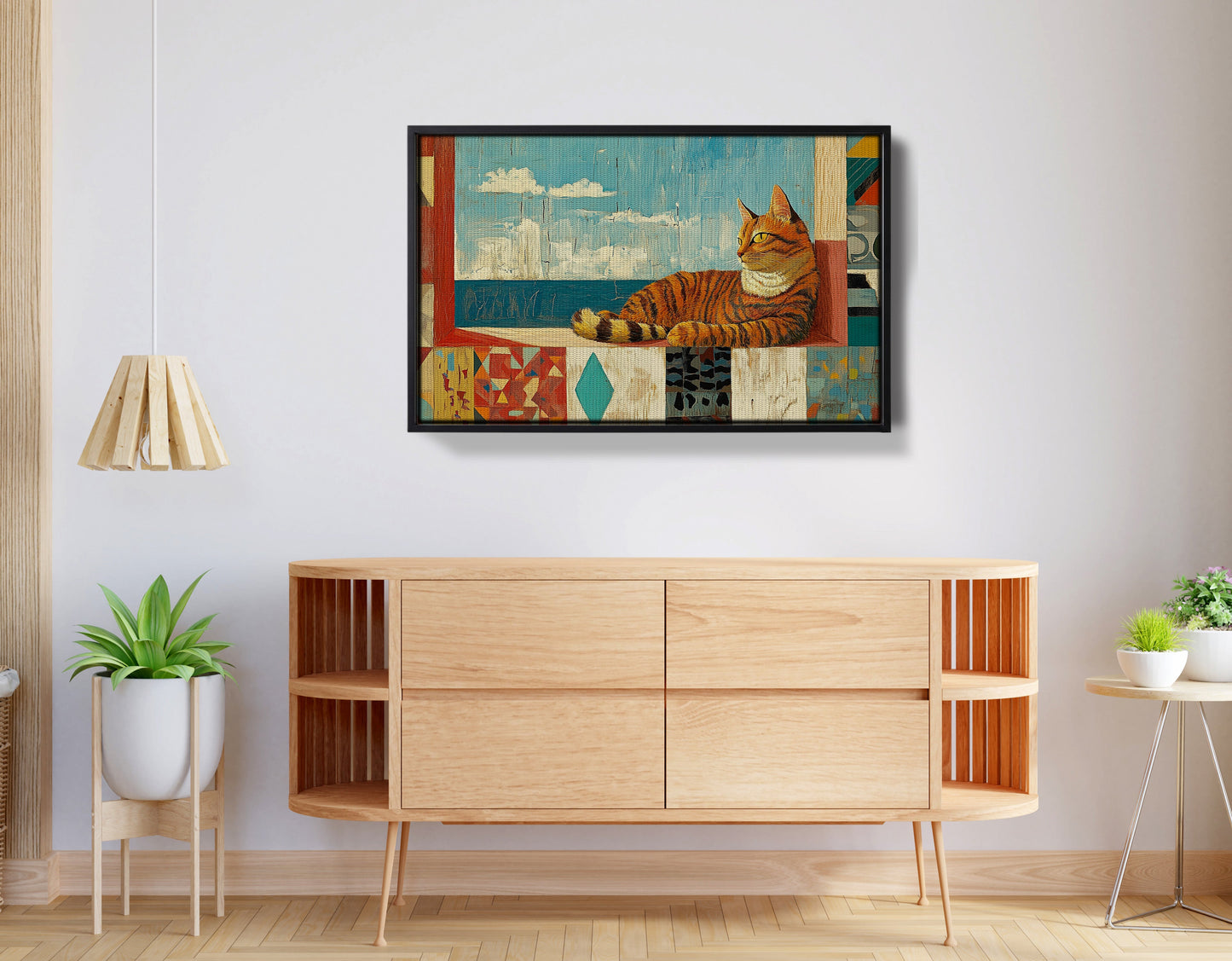 Orange Cat Ocean View Caribbean wall art view 26