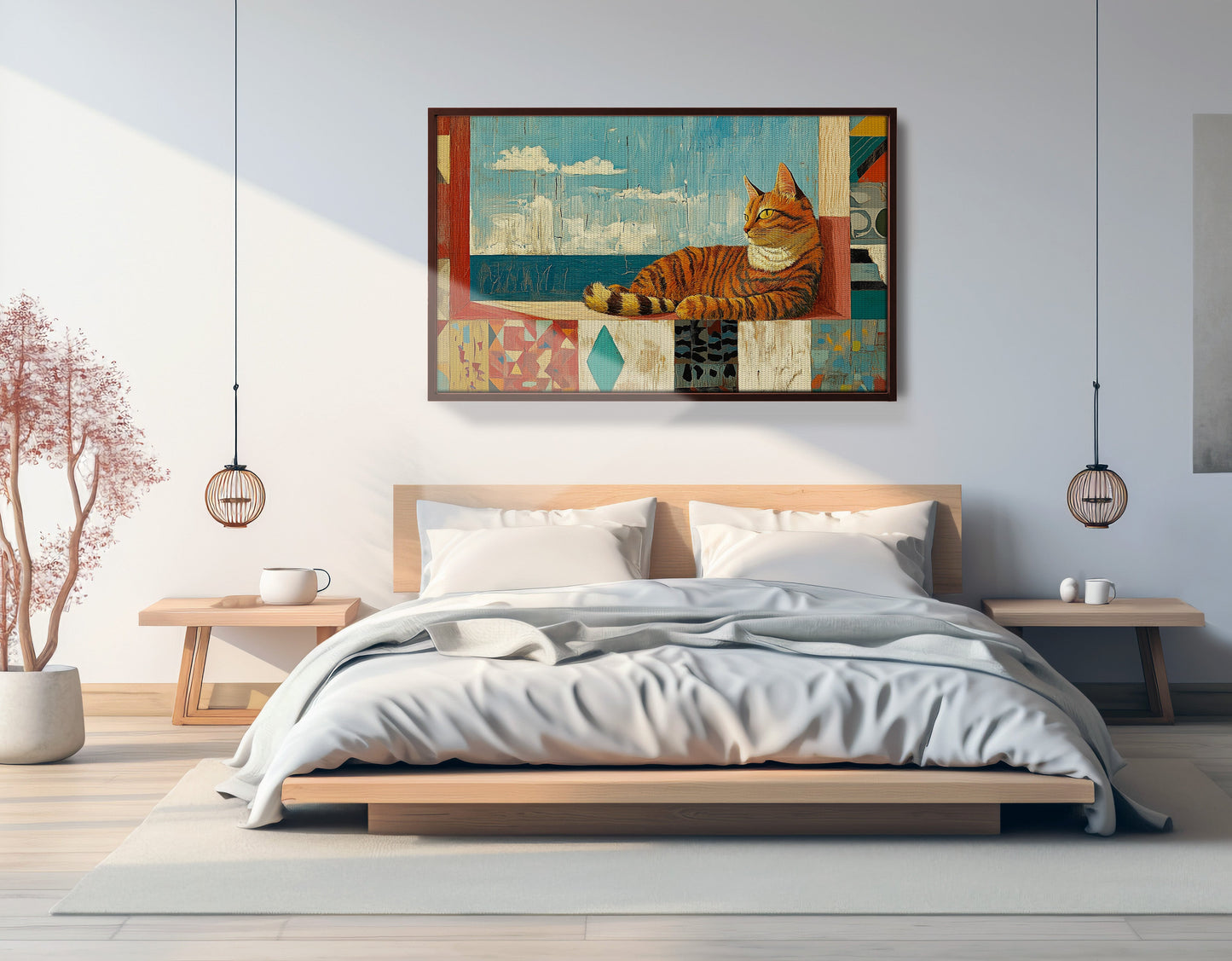 Orange Cat Ocean View Caribbean wall art view 33