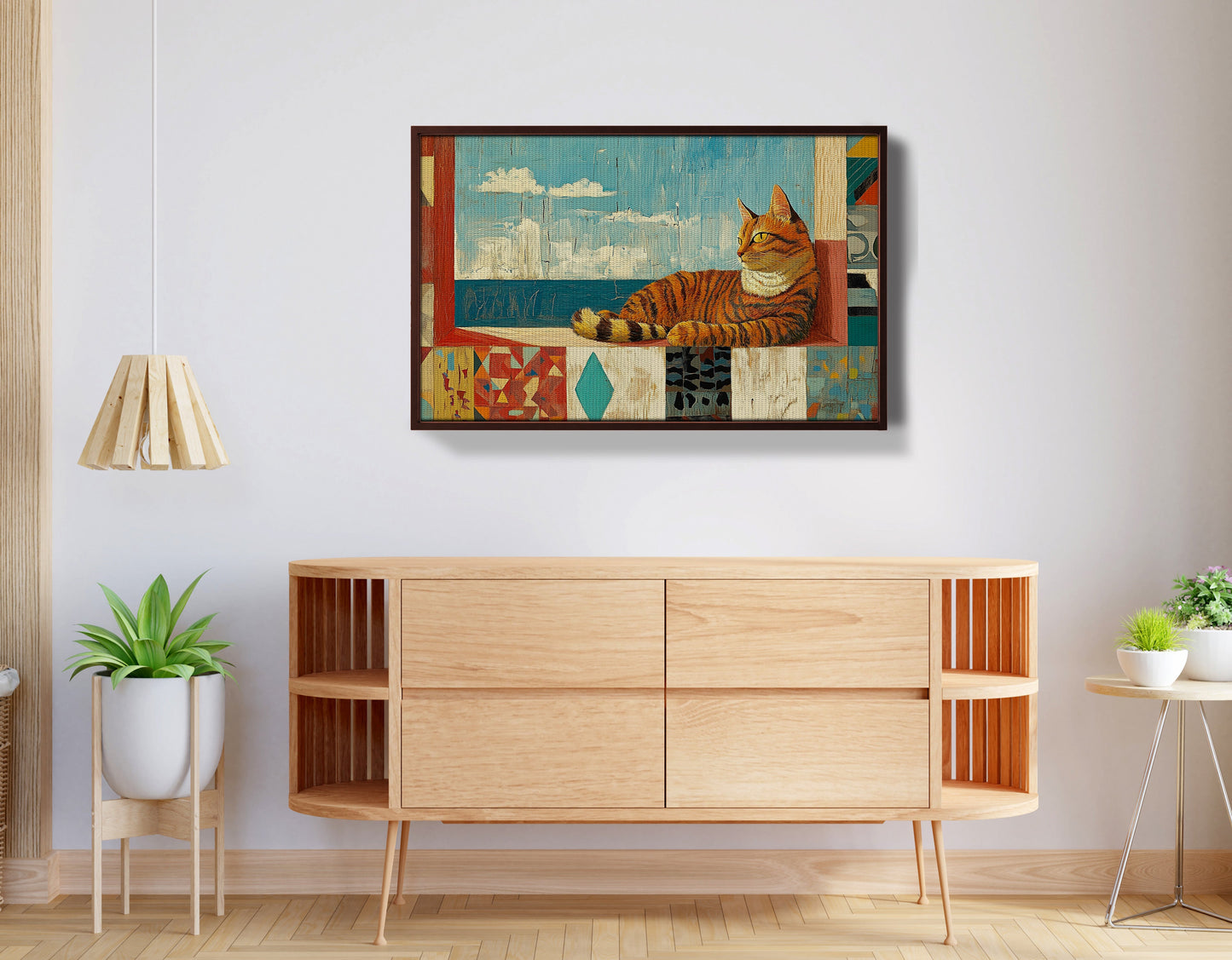 Orange Cat Ocean View Caribbean wall art view 32
