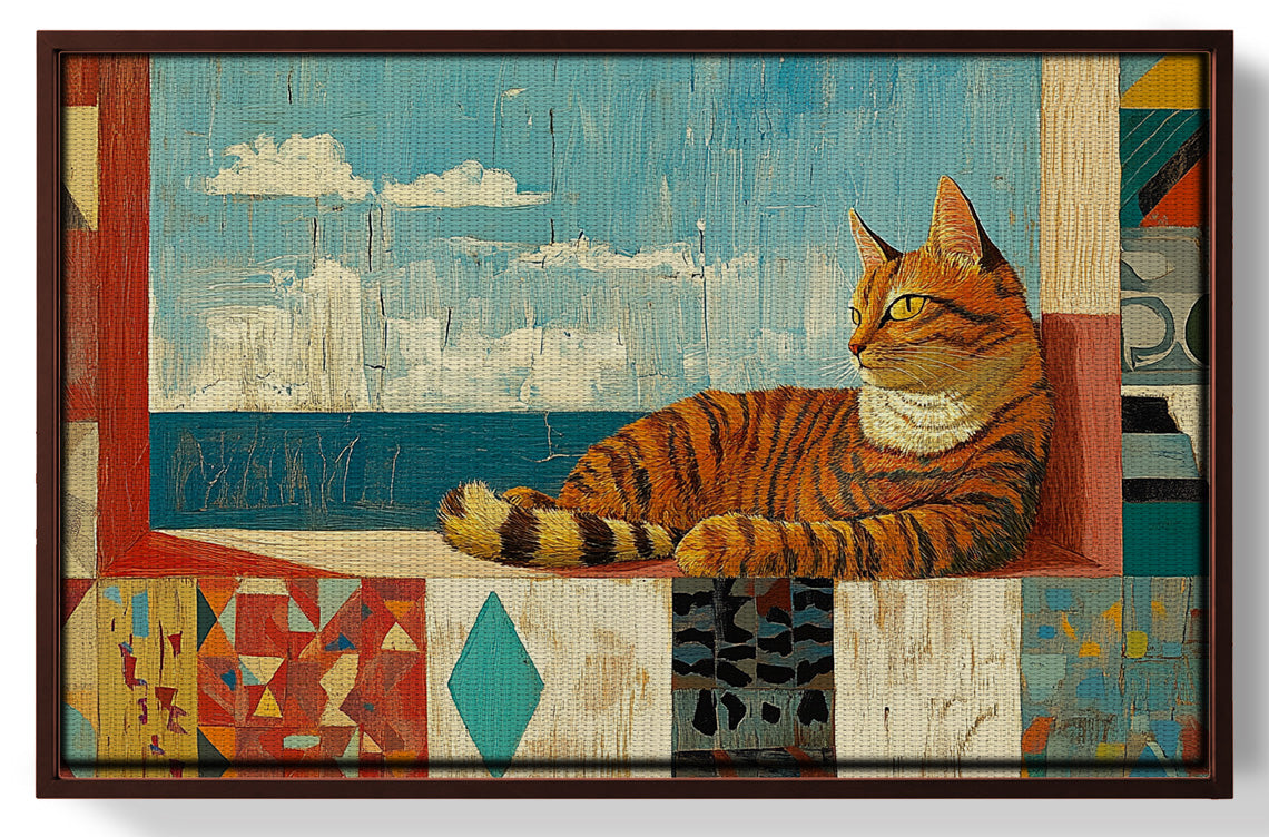 Orange Cat Ocean View Caribbean wall art view 31