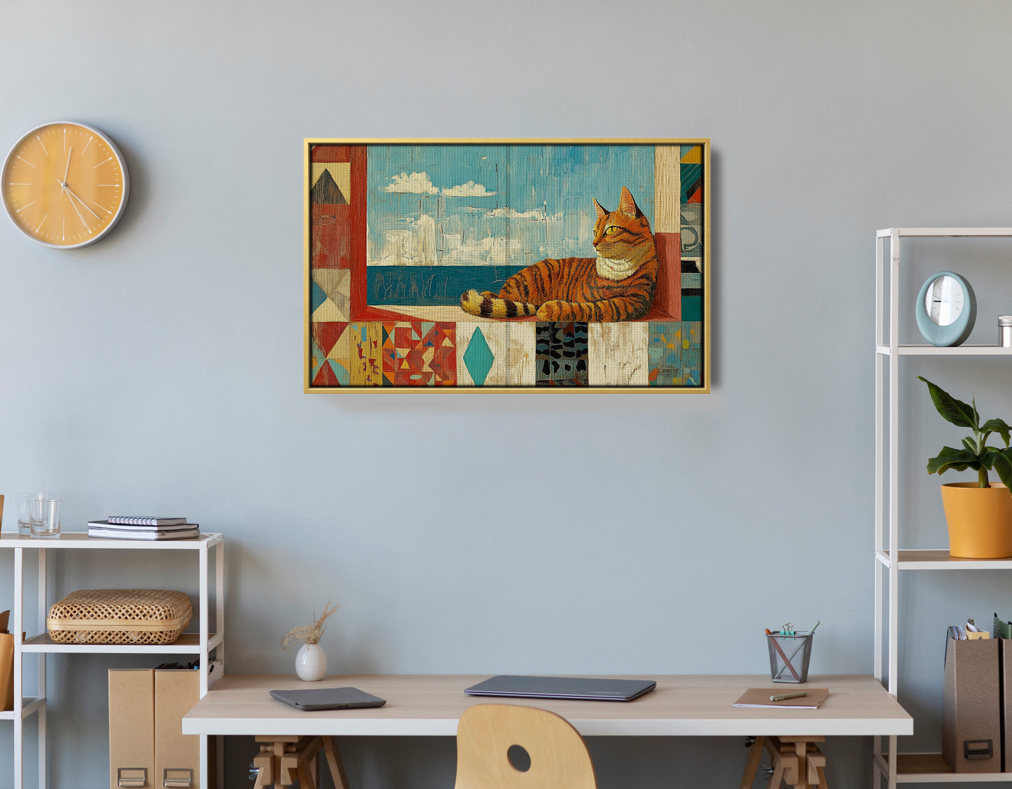 Orange Cat Ocean View Caribbean wall art view 42