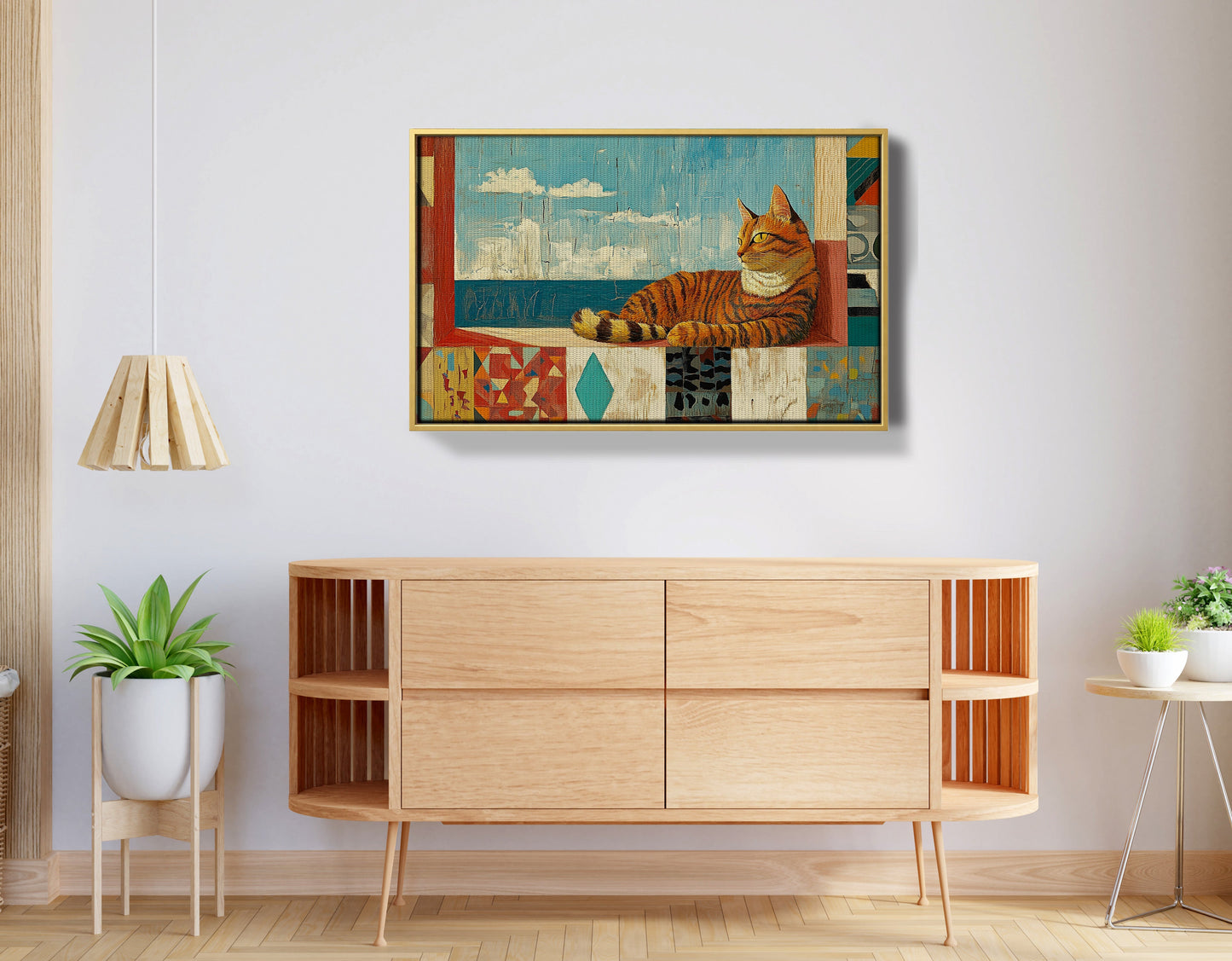 Orange Cat Ocean View Caribbean wall art view 38