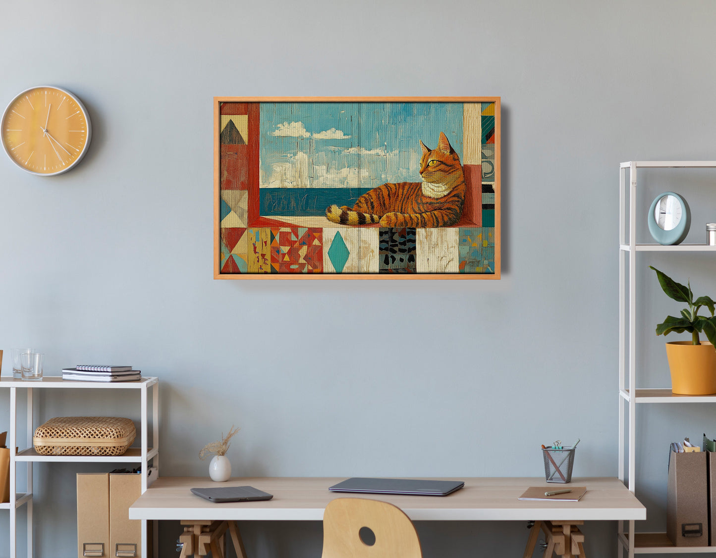 Orange Cat Ocean View Caribbean wall art view 48
