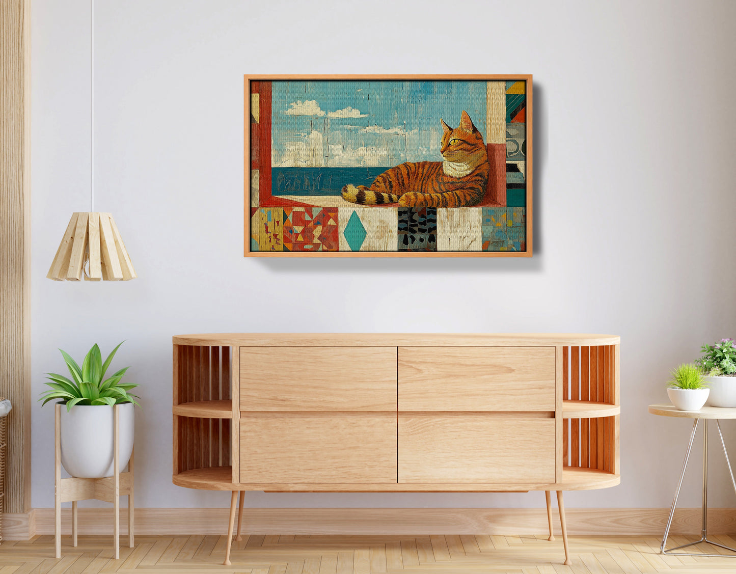 Orange Cat Ocean View Caribbean wall art view 44
