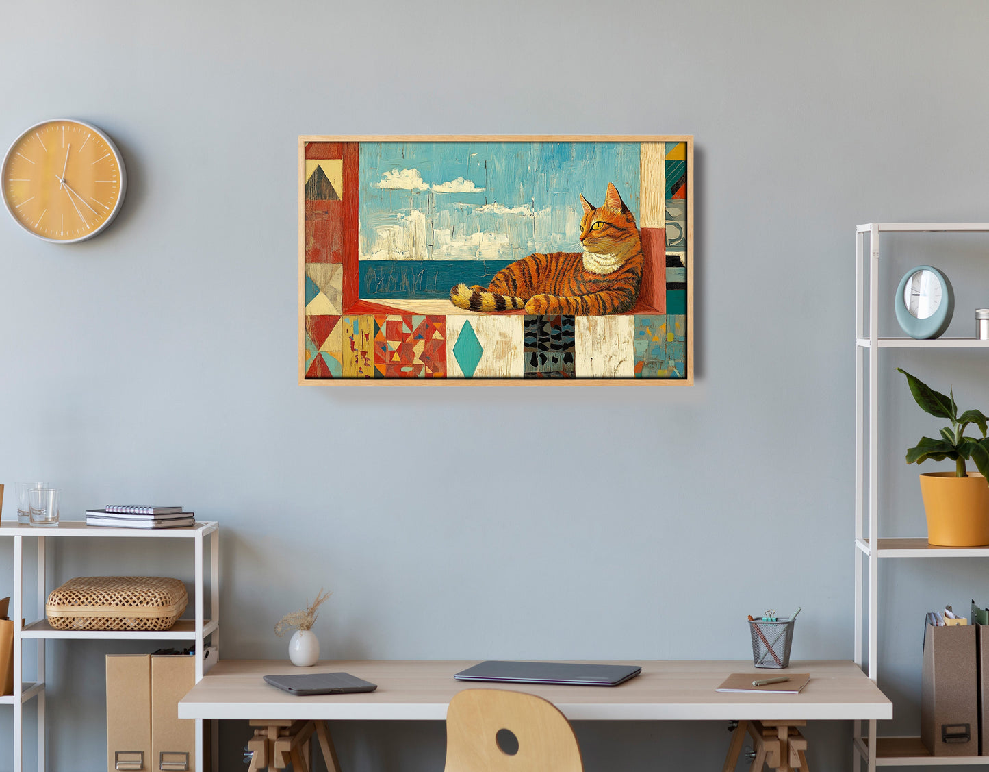 Orange Cat Ocean View Caribbean wall art view 54