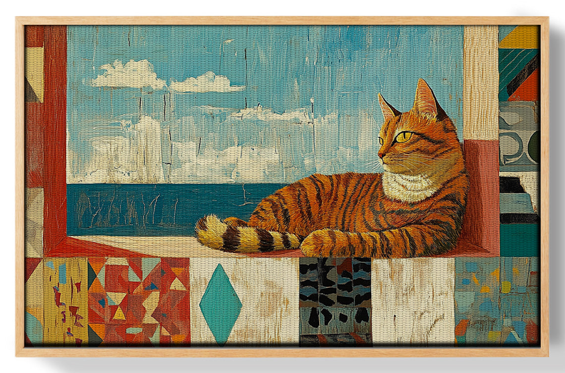 Orange Cat Ocean View Caribbean wall art view 49