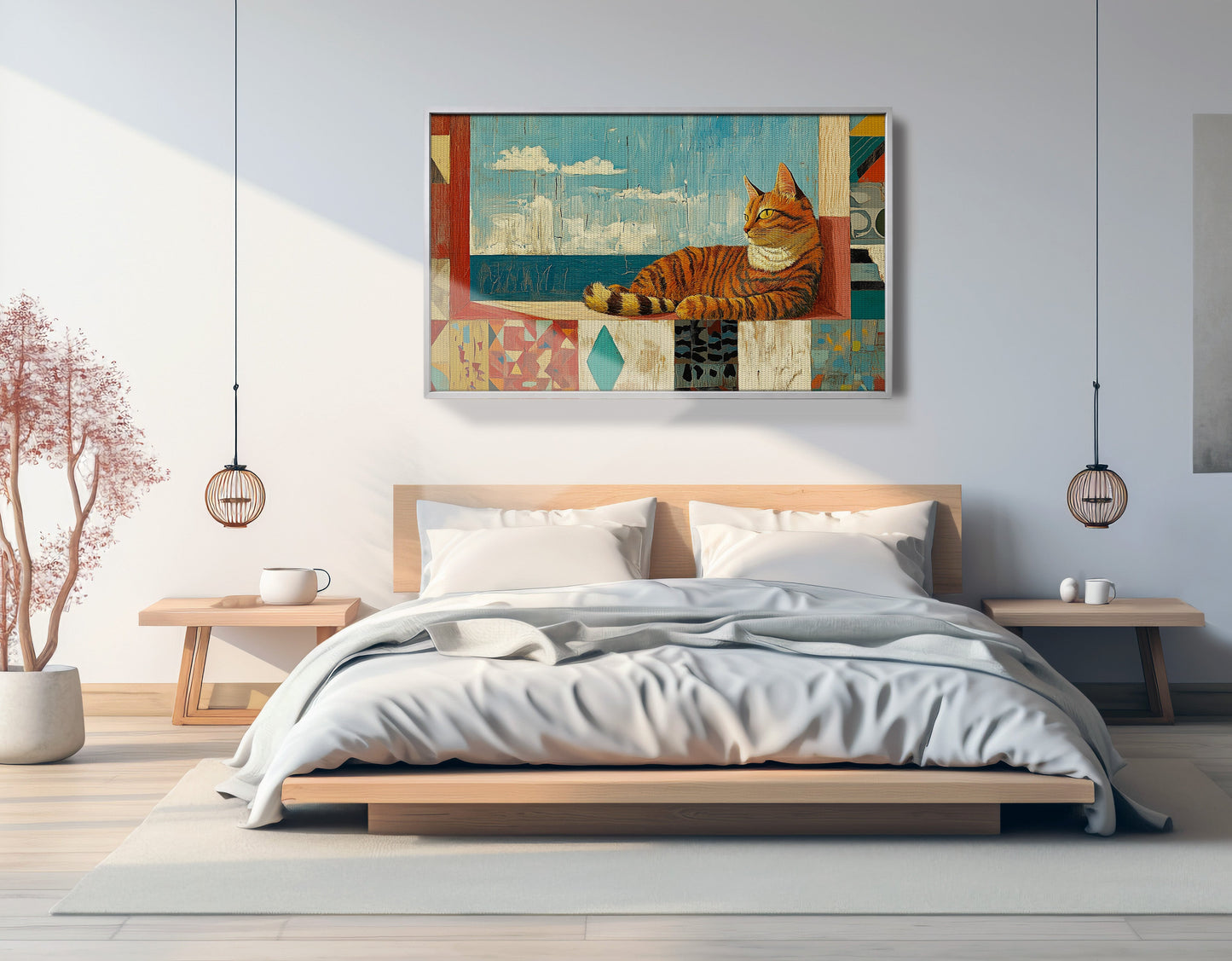 Orange Cat Ocean View Caribbean wall art view 57