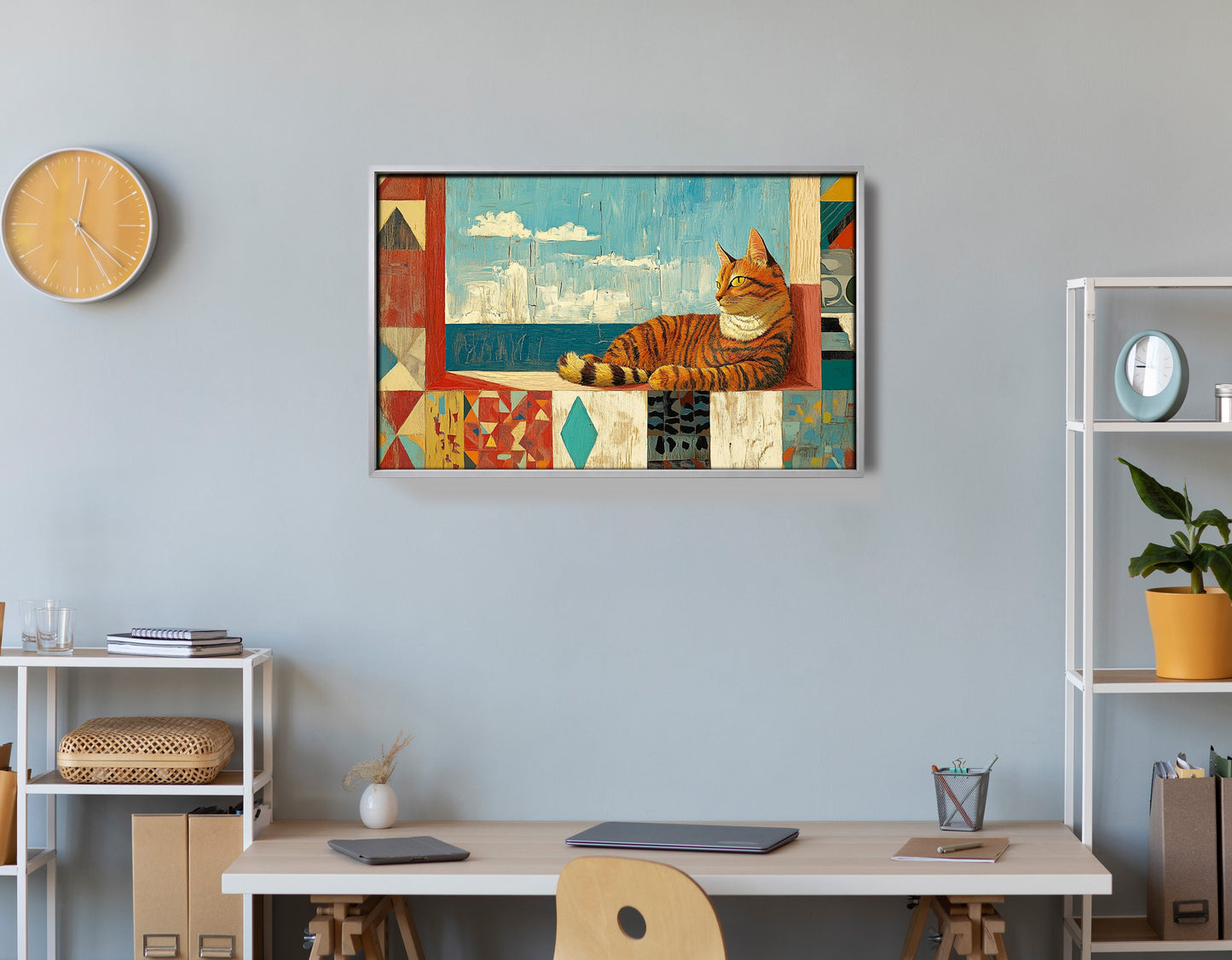 Orange Cat Ocean View Caribbean wall art view 60