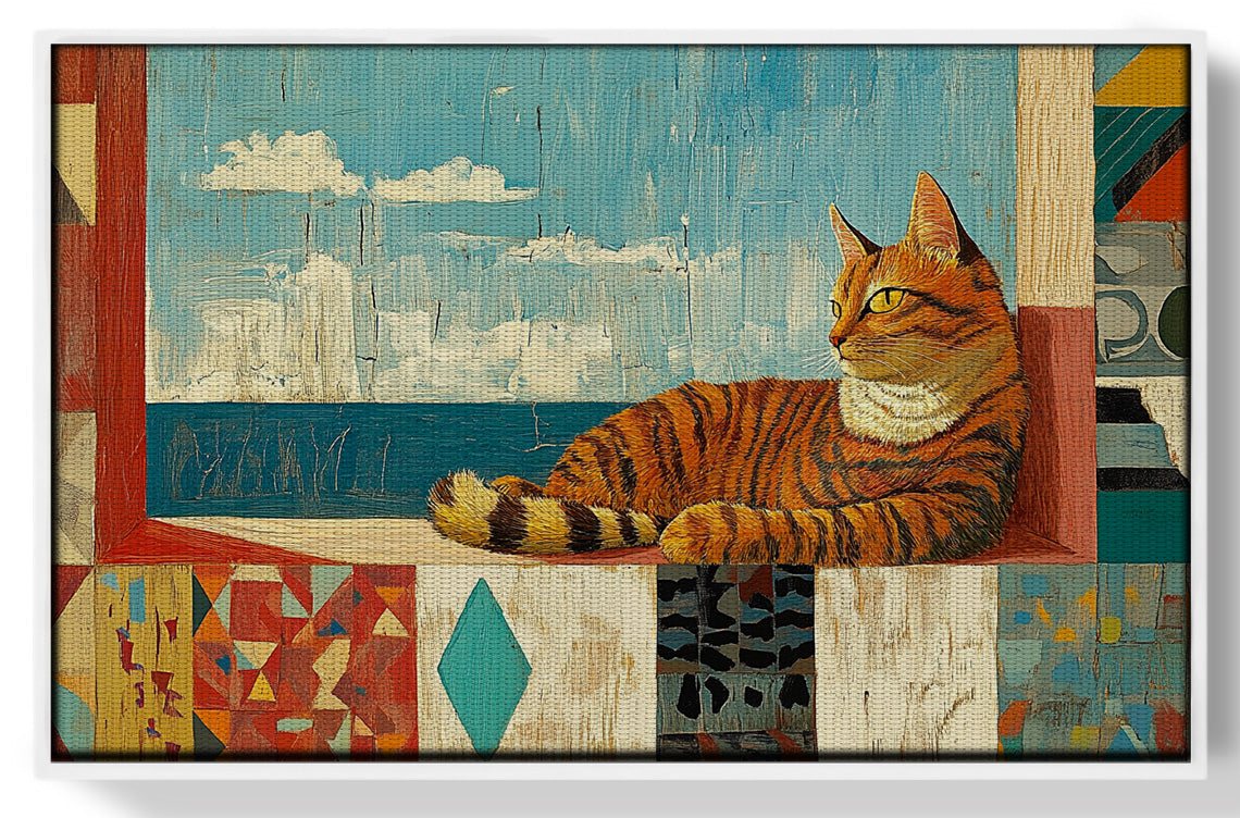 Orange Cat Ocean View Caribbean wall art view 61