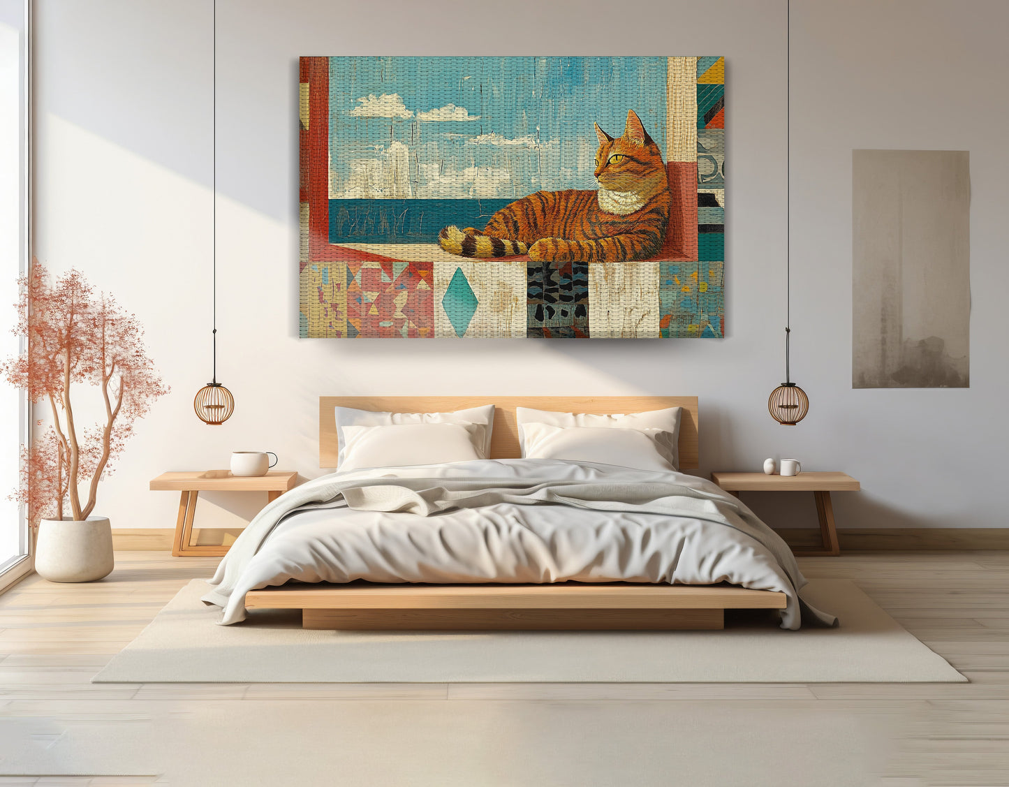 Orange Cat Ocean View Caribbean wall art view 15