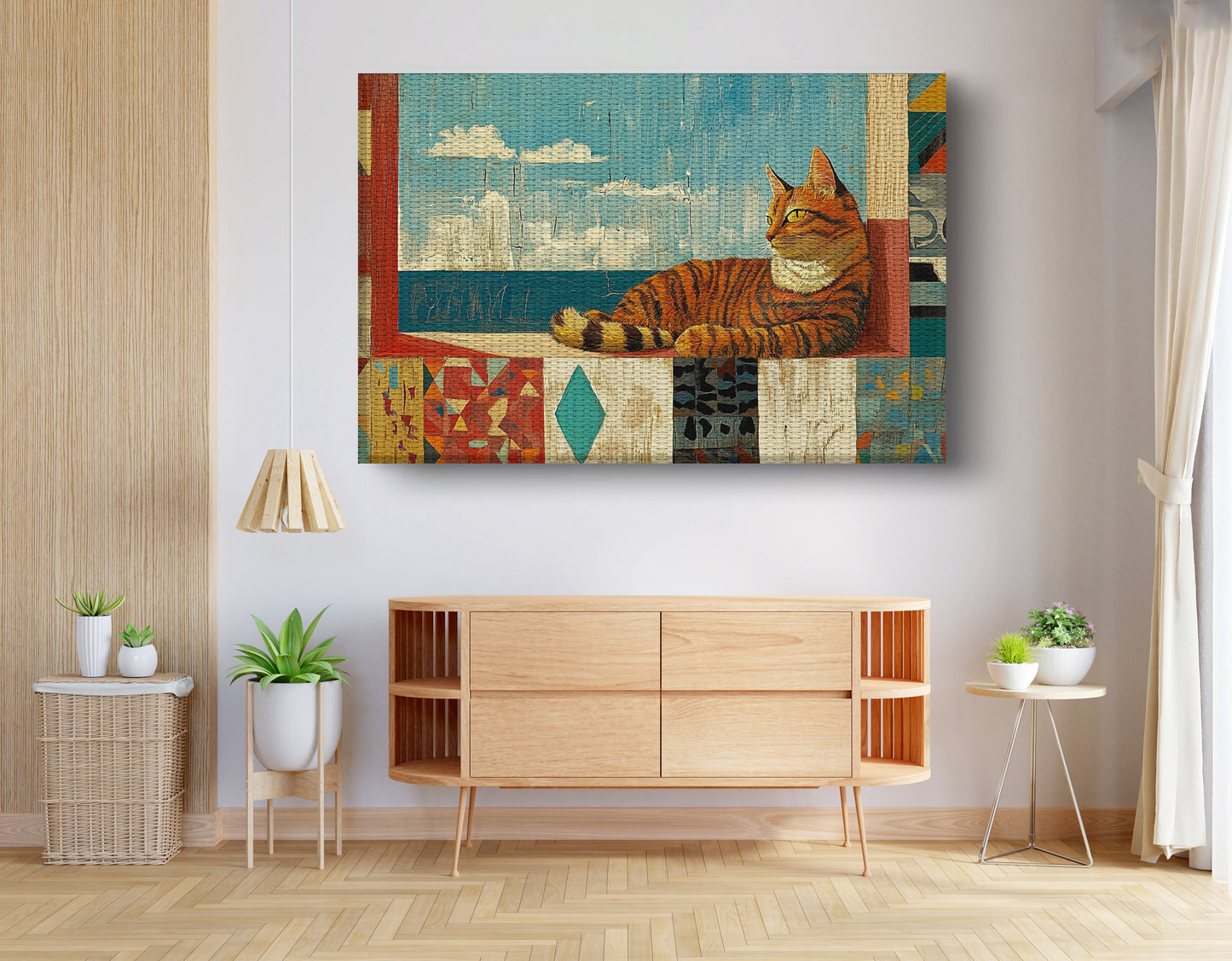 Orange Cat Ocean View Caribbean wall art view 14