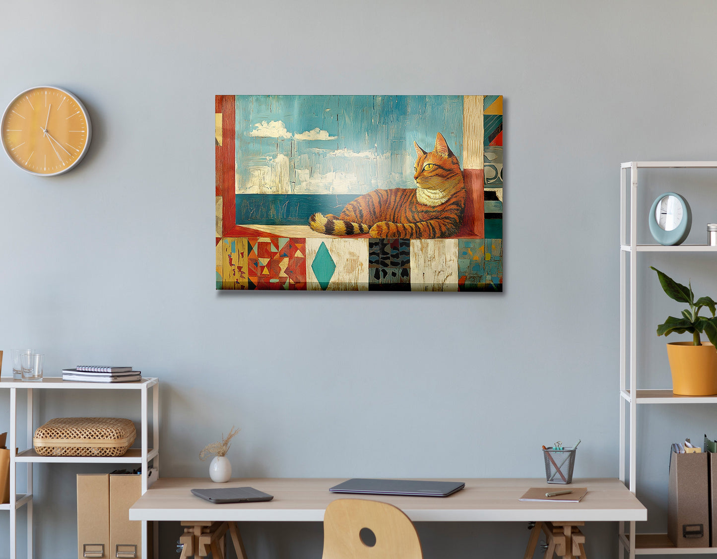 Orange Cat Ocean View Caribbean wall art view 24