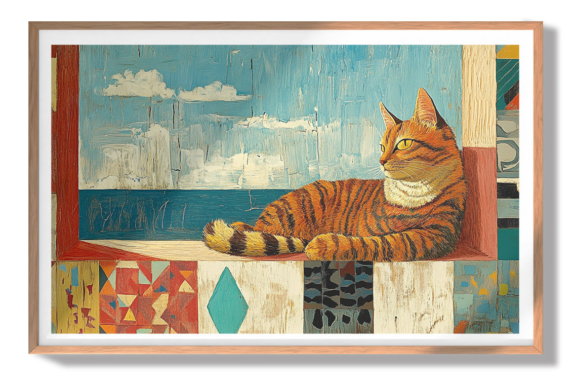 Orange Cat Ocean View Caribbean wall art view 79