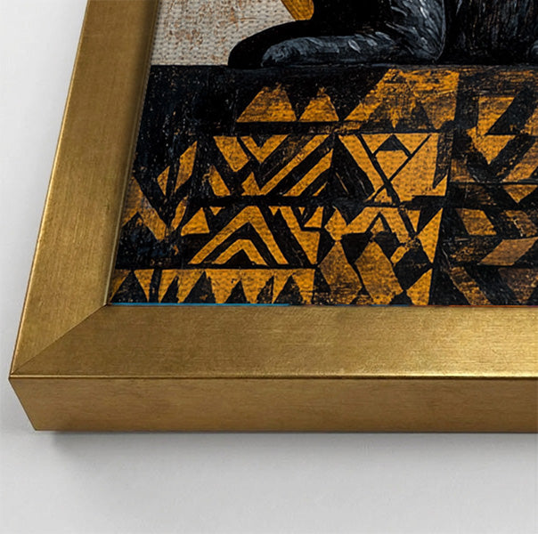 Black Cat Moon African Pattern African American canvas print view 40