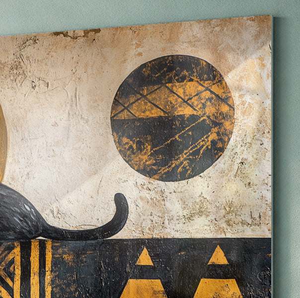 Black Cat Moon African Pattern African American canvas print view 22