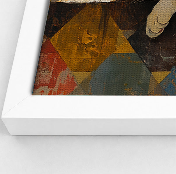 Sleeping Calico Cat Window African American canvas print view 64