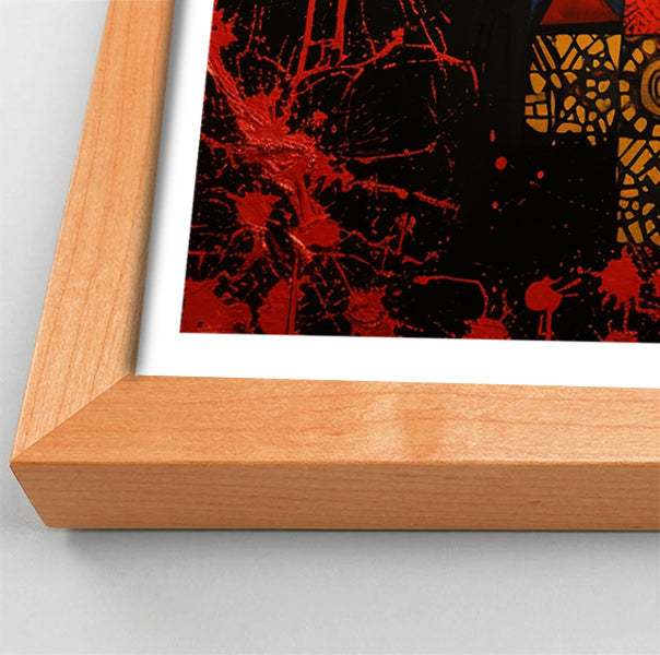 Giraffe Tribal Symbols African American canvas print view 82