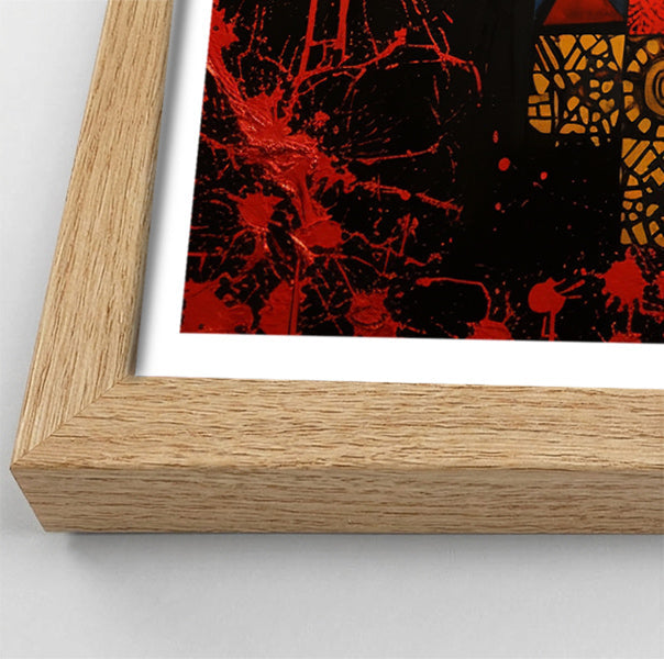 Giraffe Tribal Symbols African American canvas print view 76