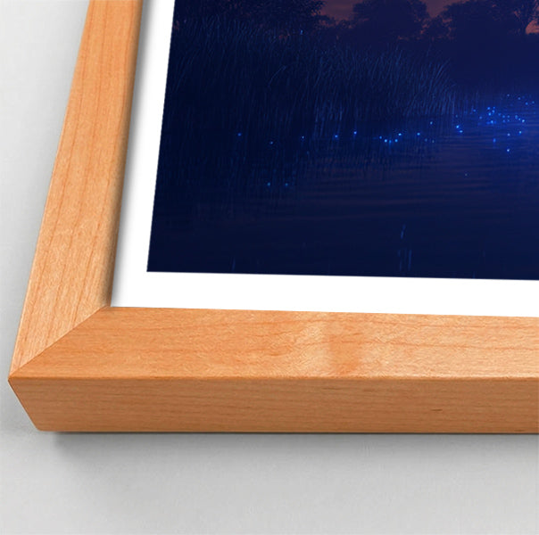 Glowing Blue Giraffe Night African American canvas print view 82