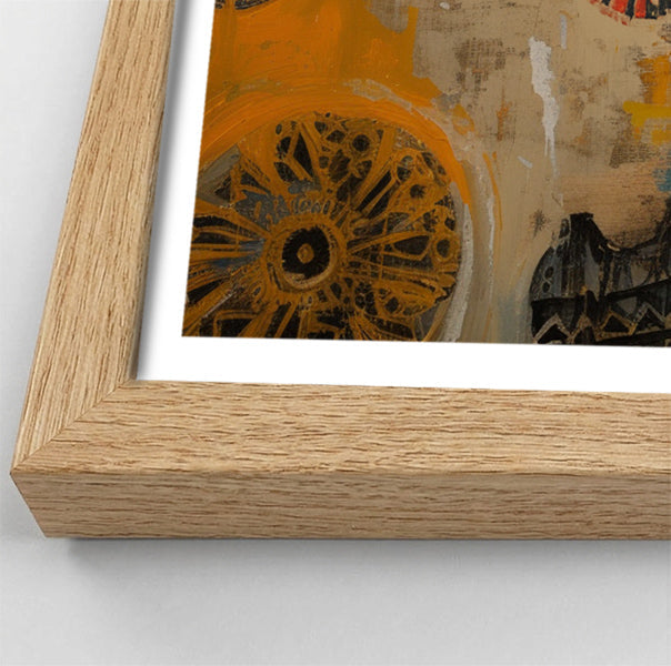 Earth Tone Giraffe African American canvas print view 76