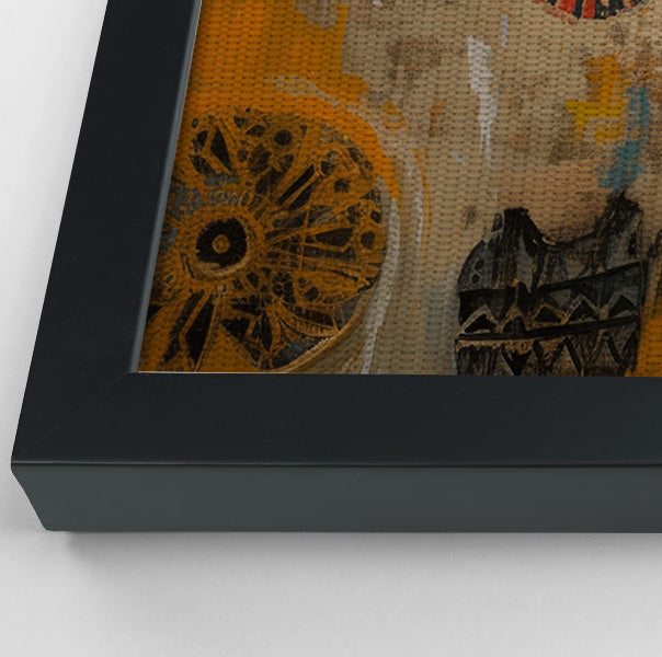 Earth Tone Giraffe African American canvas print view 28