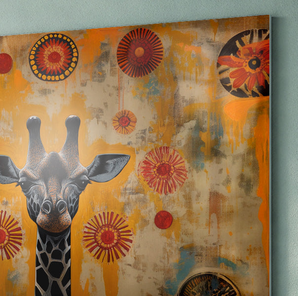 Earth Tone Giraffe African American canvas print view 22