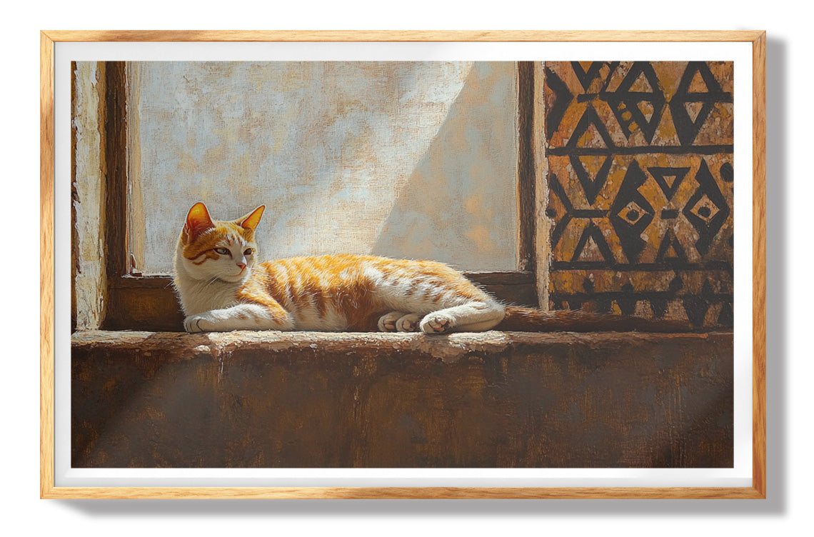 Orange Cat Window African American canvas print view 73