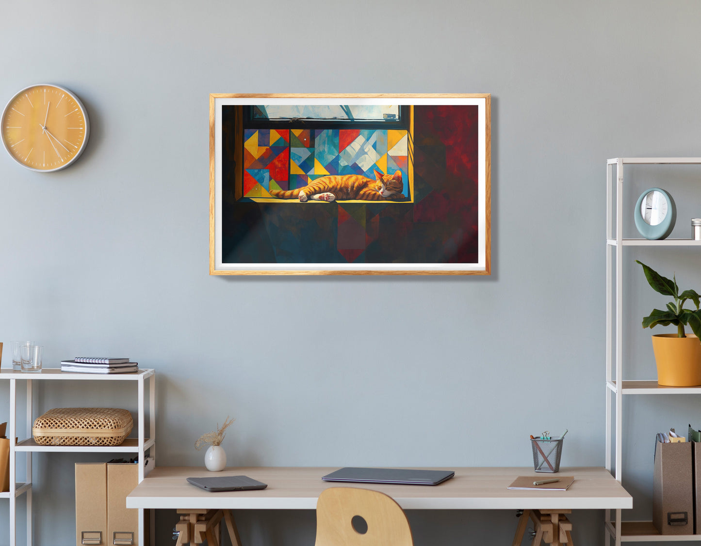 Black Cat Window Light African American canvas print view 78