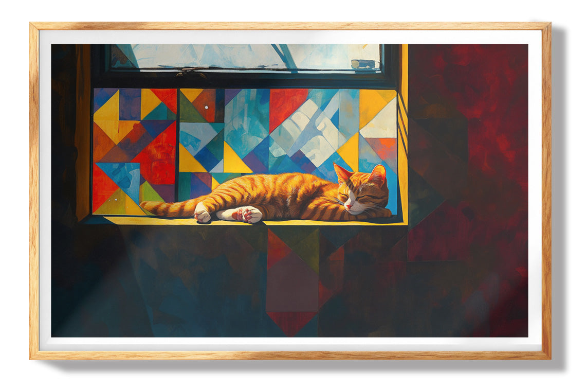 Black Cat Window Light African American canvas print view 73