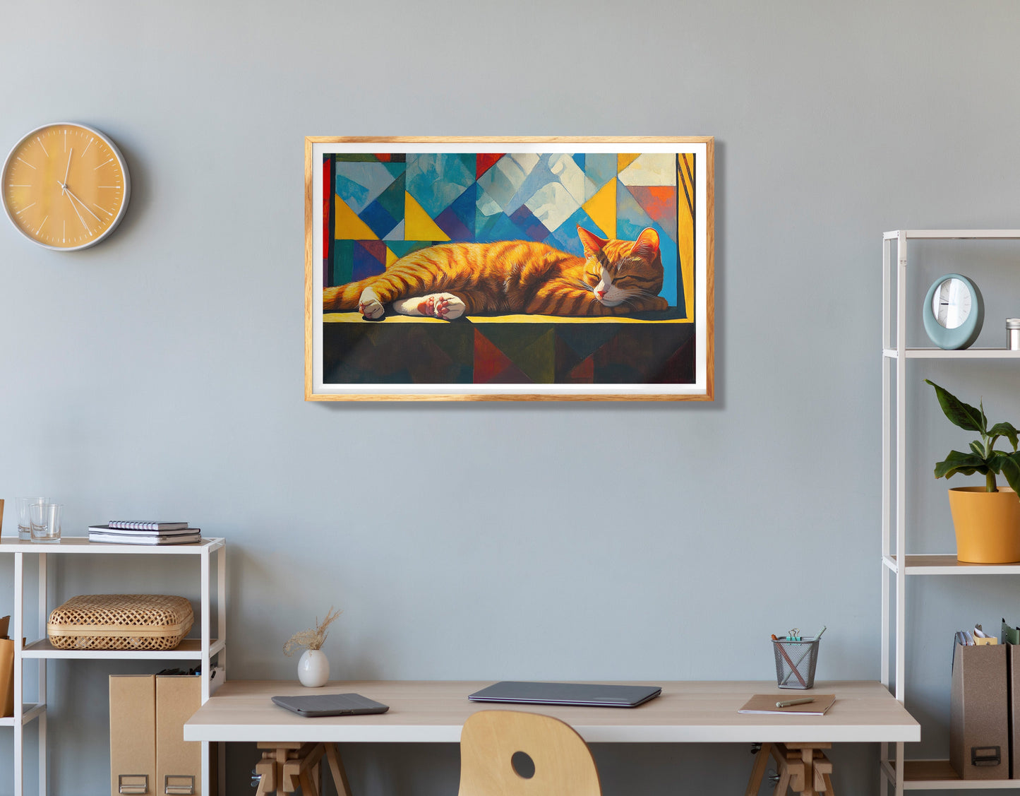 Orange Cat Sunroom African American canvas print view 78