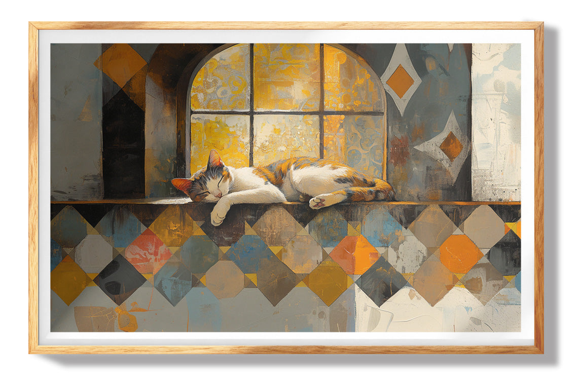 Sleeping Cat Window African American canvas print view 73