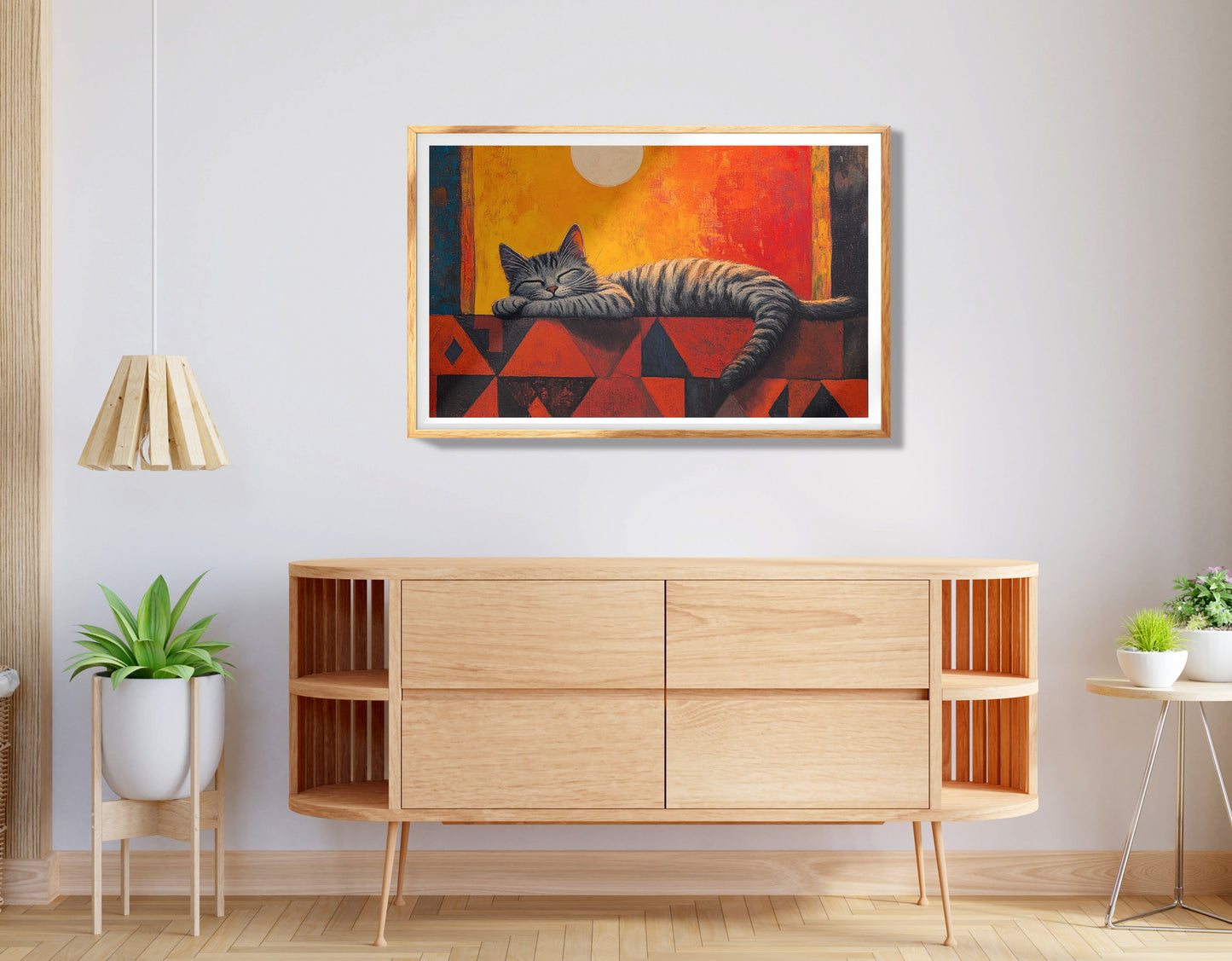 Tabby Cat Window African American canvas print view 74