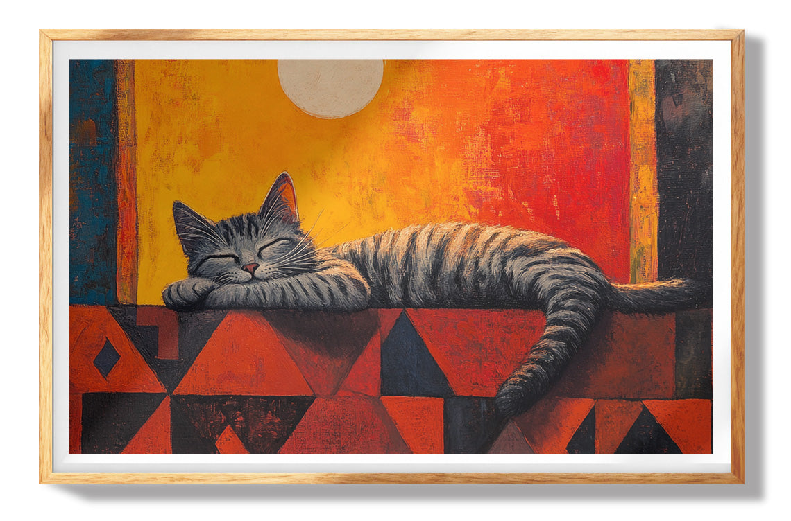 Tabby Cat Window African American canvas print view 73