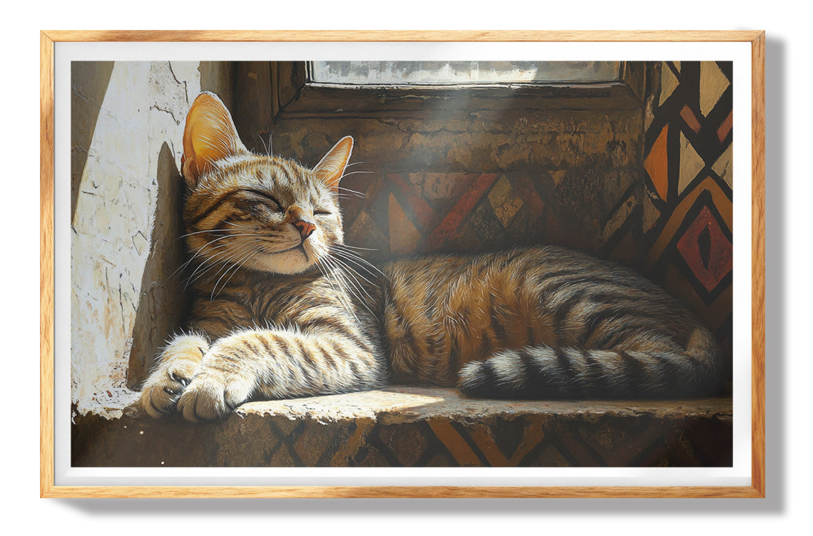 Sleeping Cat Sunset African American canvas print view 73