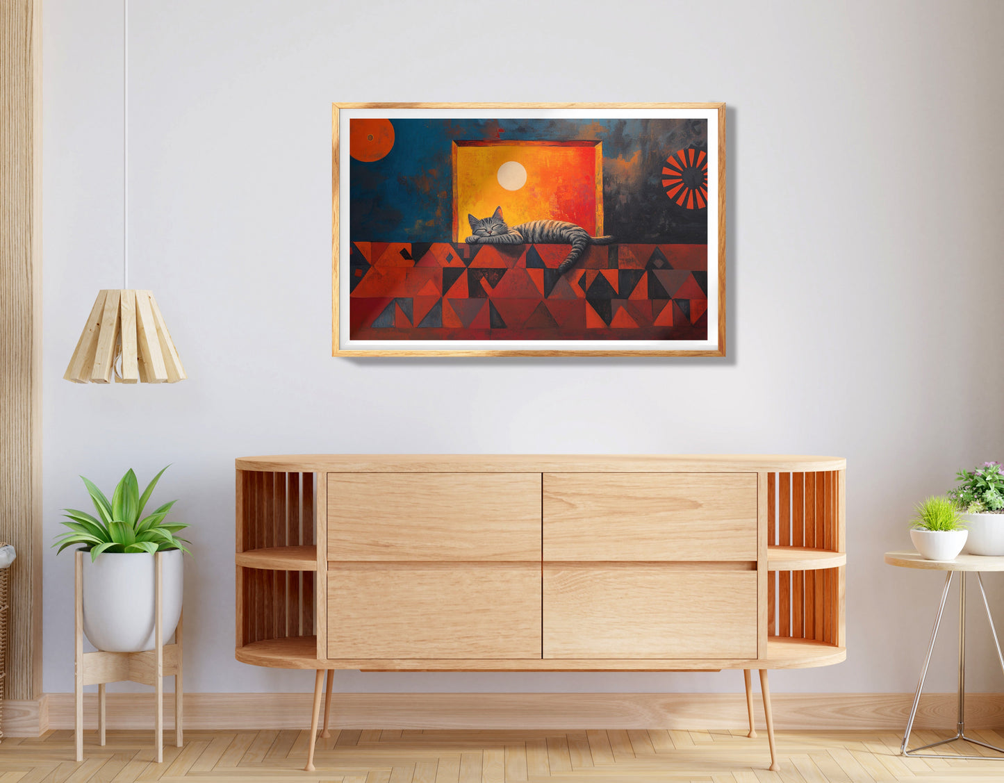 Colorful Elephant Water Reflection African American canvas print view 74