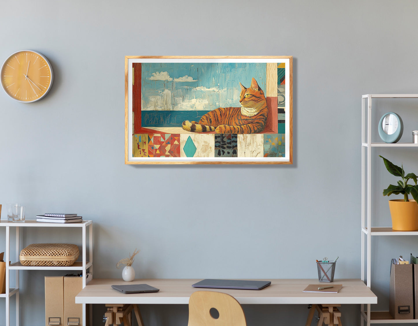 Elephant Sunset Reflection African American canvas print view 78