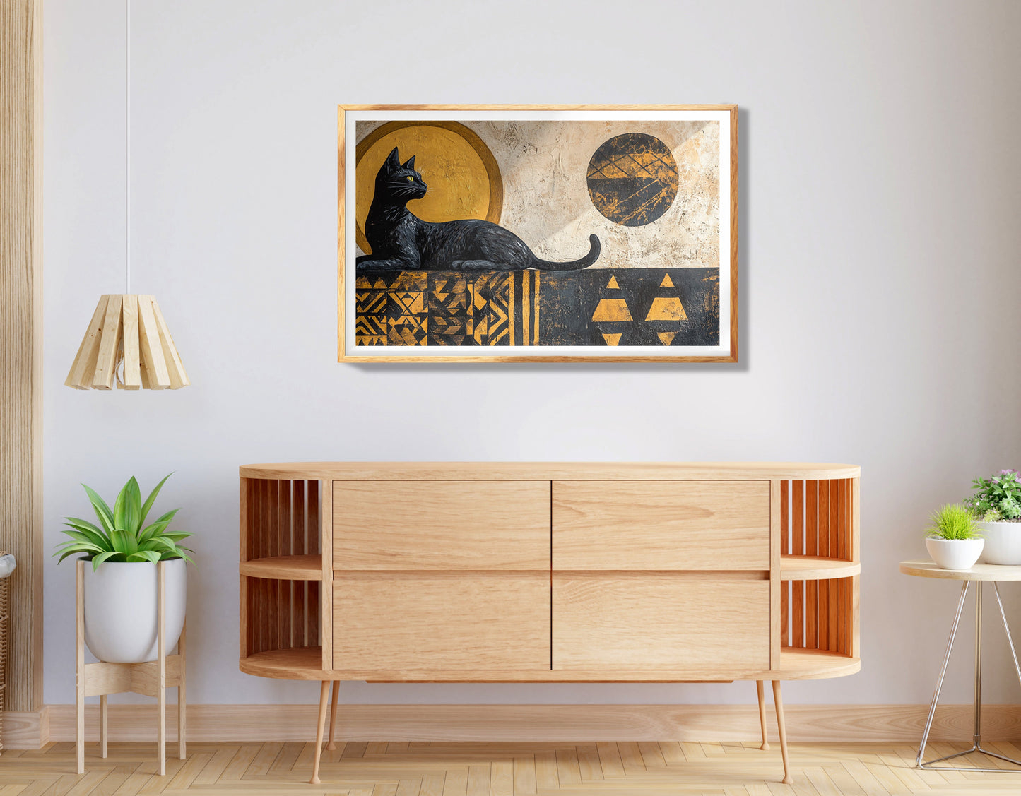 Sleeping Cat Sunset Black culture wall art view 74