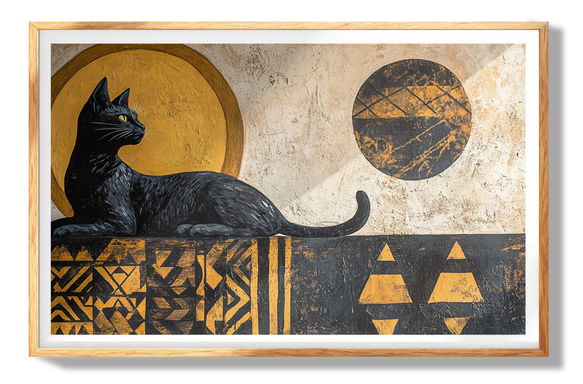 Sleeping Cat Sunset Black culture wall art view 73