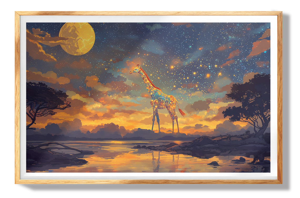 Black Cat Moon African Pattern African American canvas print view 73