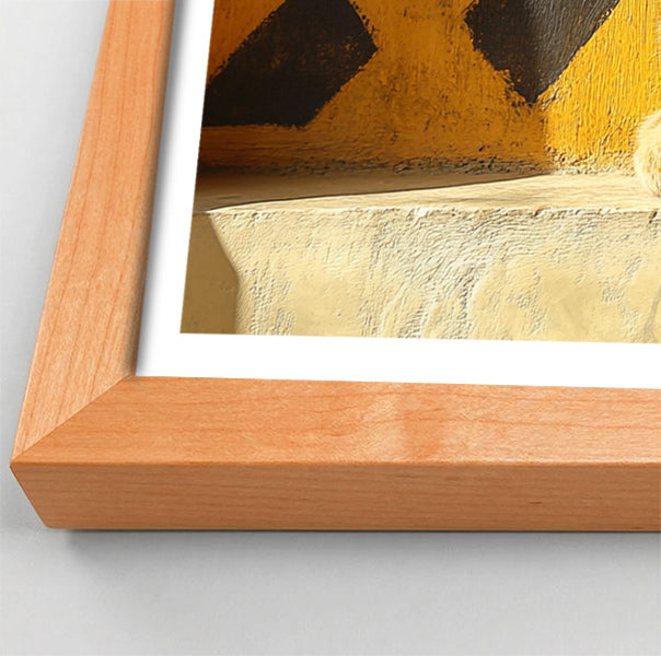 Orange Cat Geometric Sunlight African American abstract art view 82