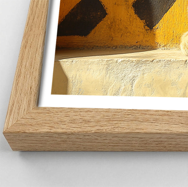 Orange Cat Geometric Sunlight African American abstract art view 76
