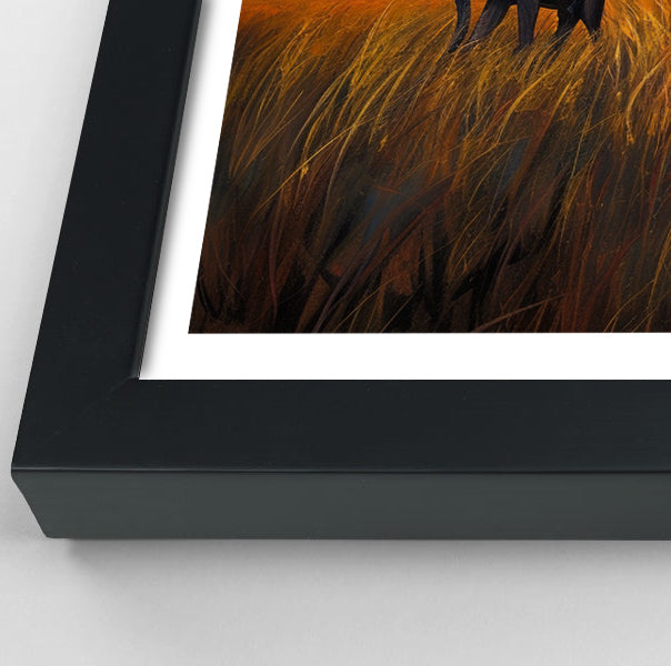 Elephant Herd Sunset Black Black culture wall art view 70