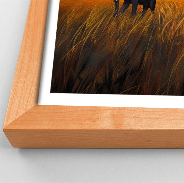 Elephant Herd Sunset Black Black culture wall art view 82