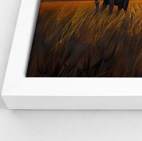 Elephant Herd Sunset Black Black culture wall art view 64