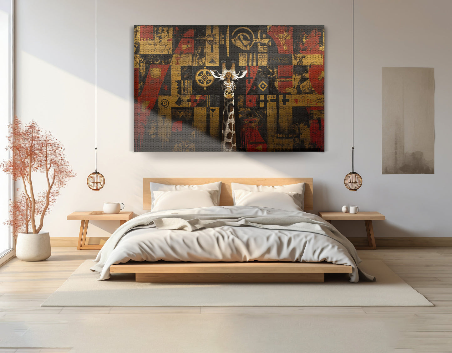 Giraffe Tribal Pattern African American canvas print view 15