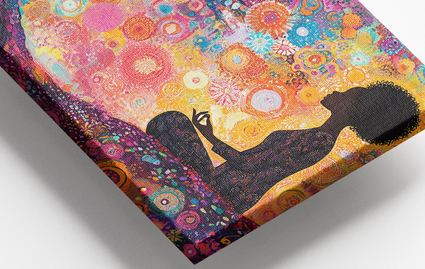 Black Woman Tree Meditation African American wall art view 16