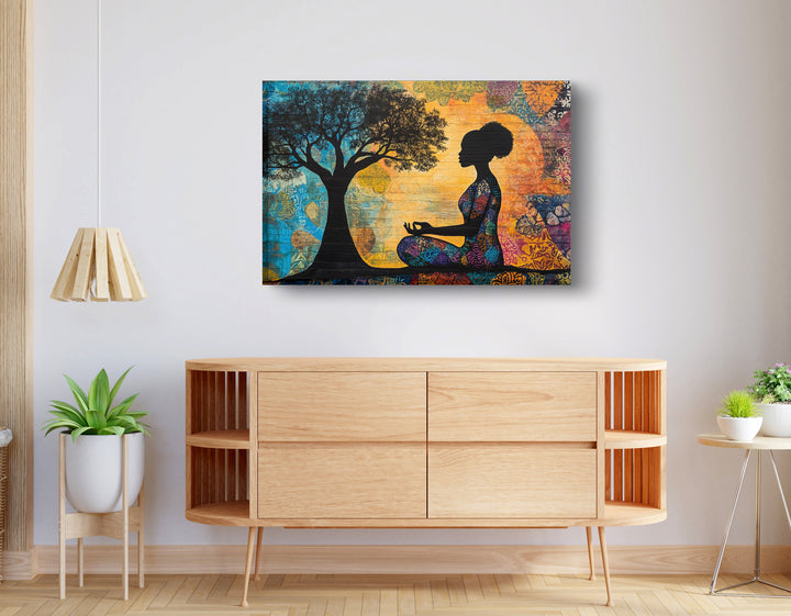 Black Woman Tree of Life Wall Art